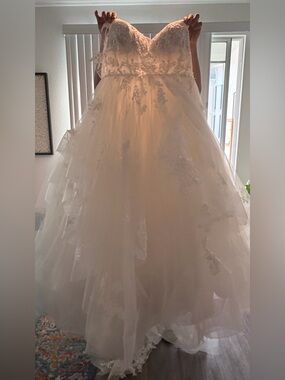 Martina Liana Luxury Beaded Lace Wedding Dress - Plus Size 24